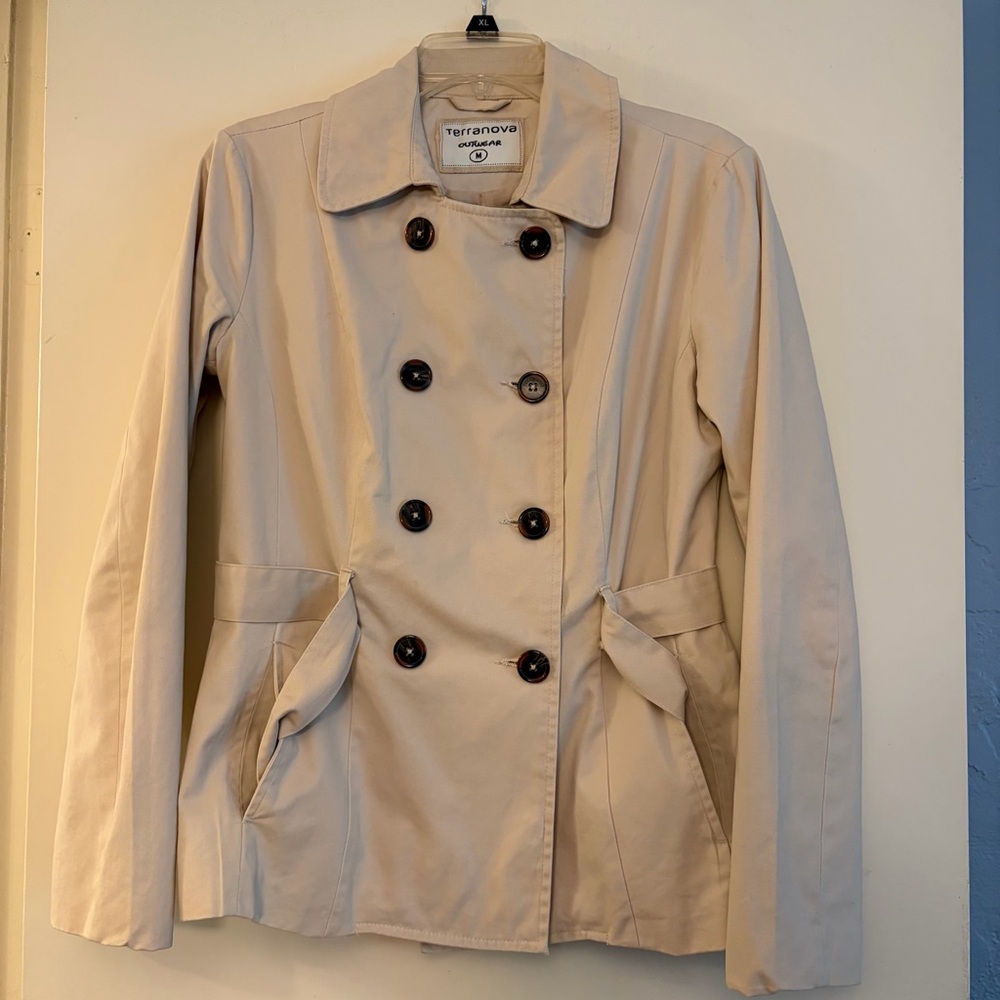 3 for $25! Terranova Women's Beige Trench Coat, size Medium